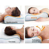 Pillows: Giselle Bedding Memory Foam Contour Pillow Cool Gel