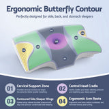 Pillows: Giselle Bedding Memory Foam Pillow Ergonomic Contour