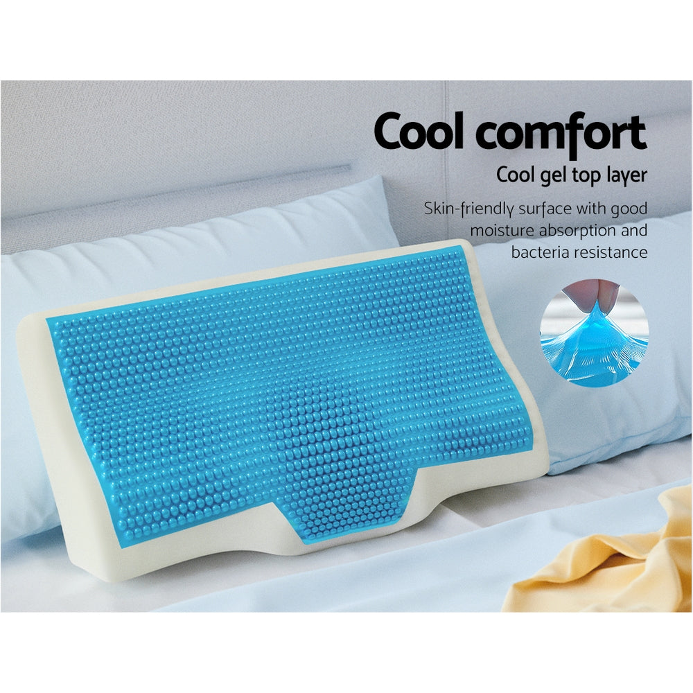 Pillows: Giselle Cervical Pillow Memory Foam Contour Pillow Neck Support Cool Gel