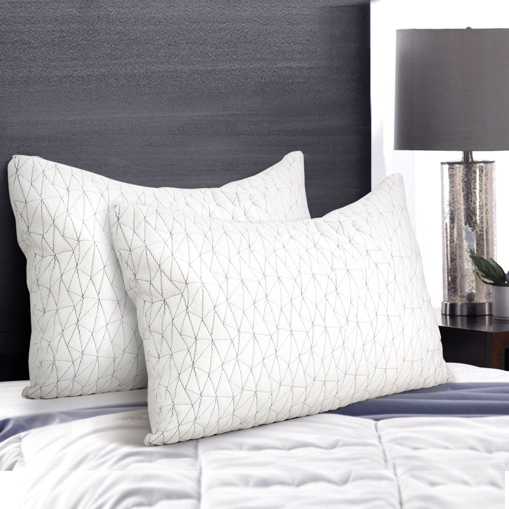 Pillows: Giselle Bedding Memory Foam Pillow King Size Twin Pack