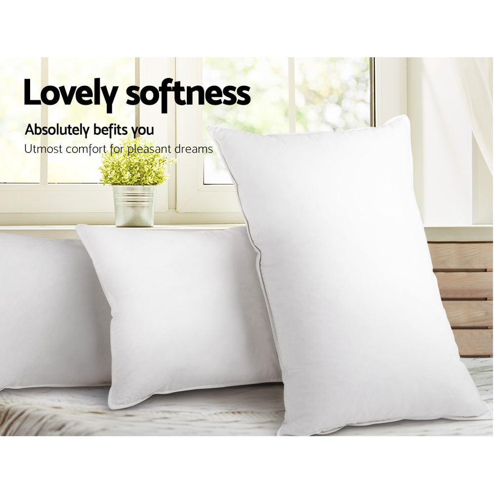 Pillows: Giselle Bedding 4 Pack Bed Pillow Family Hotel 48X73CM