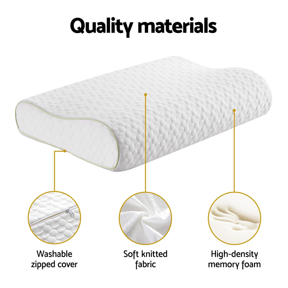 Pillows: Giselle Memory Foam Pillow Contour Neck