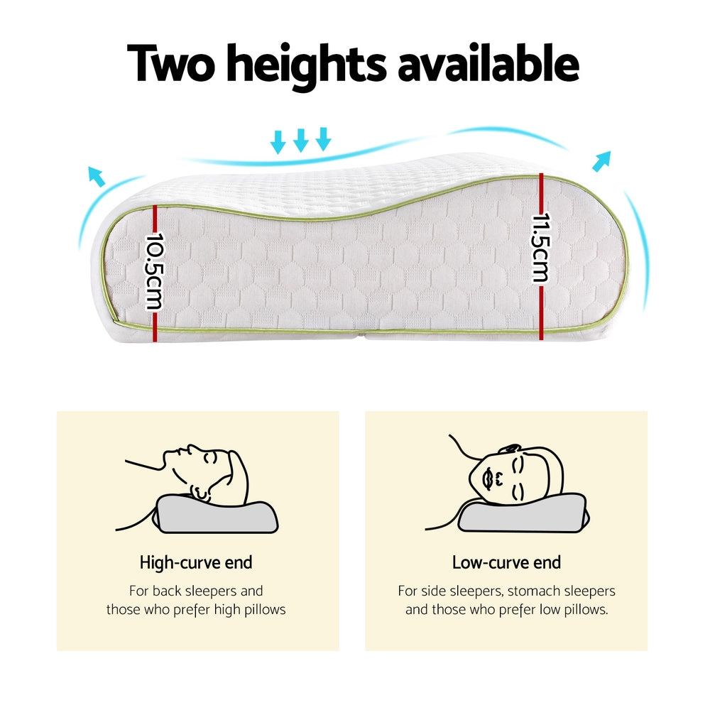 Pillows: Giselle Memory Foam Pillow Contour Neck