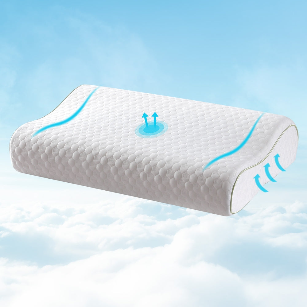 Pillows: Giselle Memory Foam Pillow Contour Neck