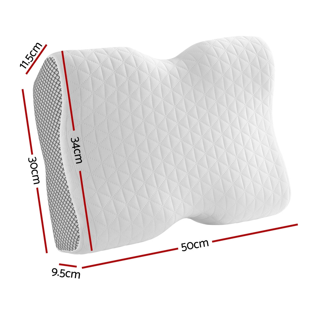 Pillows: Giselle Memory Foam Pillow Contour Neck
