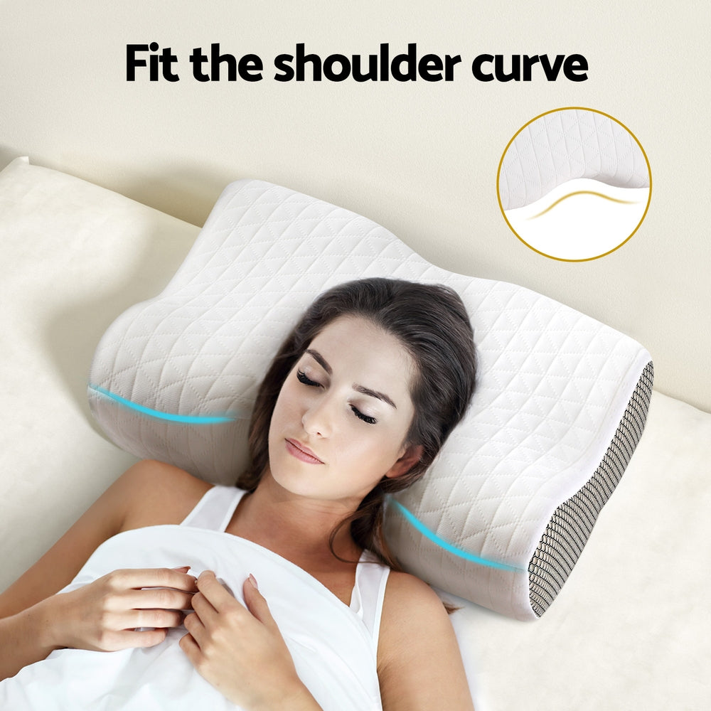 Pillows: Giselle Memory Foam Pillow Contour Neck
