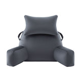 Giselle Bedding Reading Pillow with Detachable Neck Roll & Armrests Sit Up Pillow for Bed Back Support Pillow for Watching TV & Gaming Gray