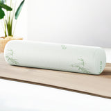 Pillows: Giselle Bedding Memory Foam Neck Roll Pillow Bamboo Cover