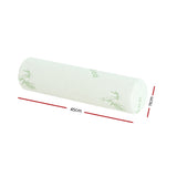 Pillows: Giselle Bedding Memory Foam Neck Roll Pillow Bamboo Cover
