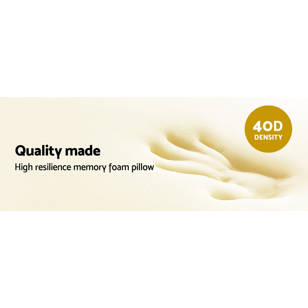 Pillows: Giselle Bedding Memory Foam Neck Roll Pillow Bamboo Cover