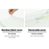 Pillows: Giselle Bedding Memory Foam Neck Roll Pillow Bamboo Cover