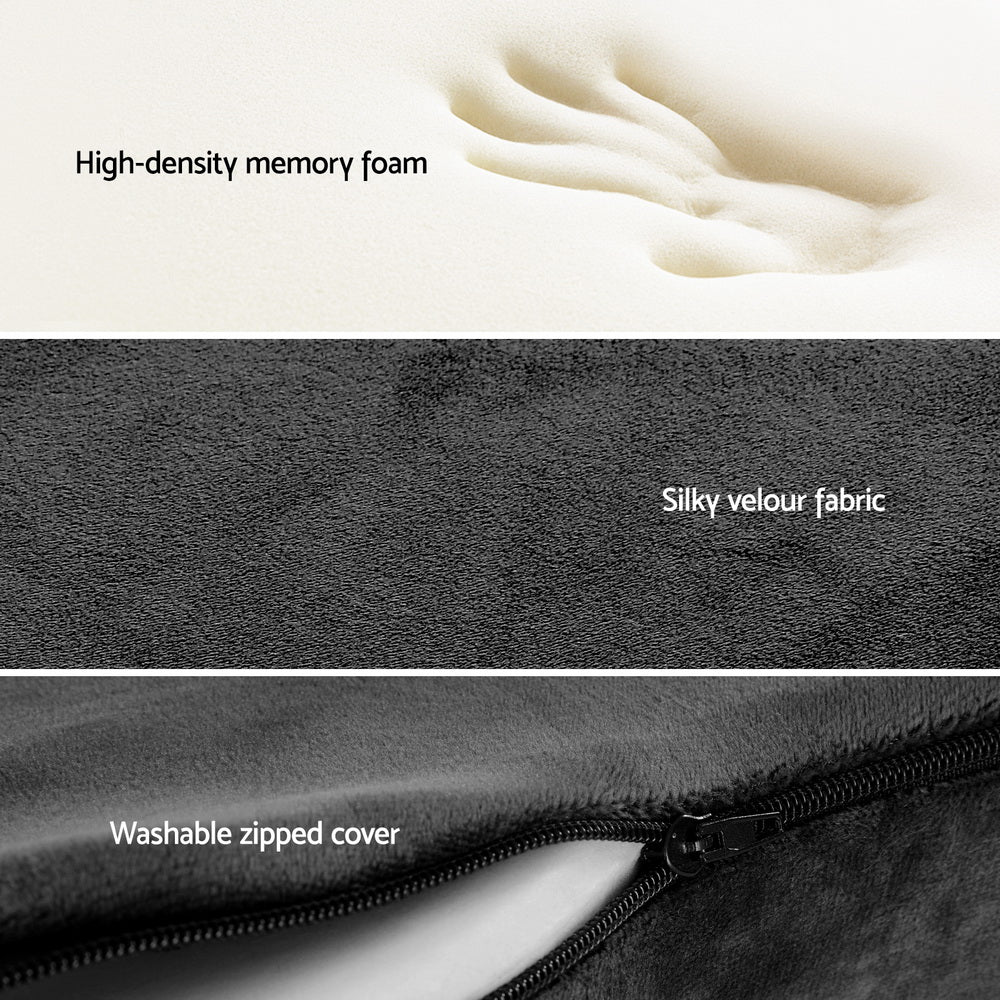Back Care: Giselle Bedding Seat Cushion Memory Foam Pillow Back Pain Relief Chair Pad Black