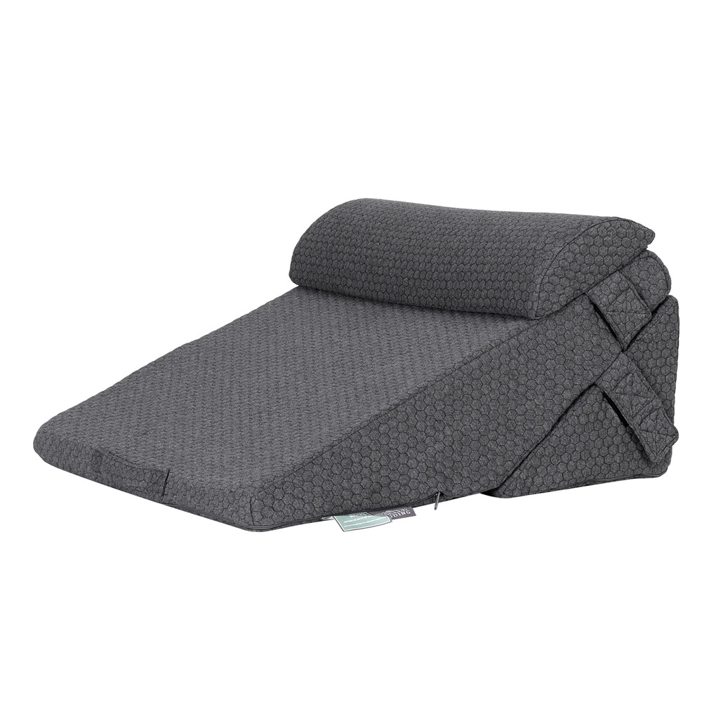 Pillows: Giselle Bedding Adjustable Wedge Pillow Grey
