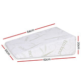 98765-Giselle Bedding Wedge Pillow Gel Memory Foam Ergonomic Support Bamboo Cover