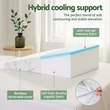 98765-Giselle Bedding Wedge Pillow Gel Memory Foam Ergonomic Support Bamboo Cover