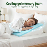 98765-Giselle Bedding Wedge Pillow Gel Memory Foam Ergonomic Support Bamboo Cover