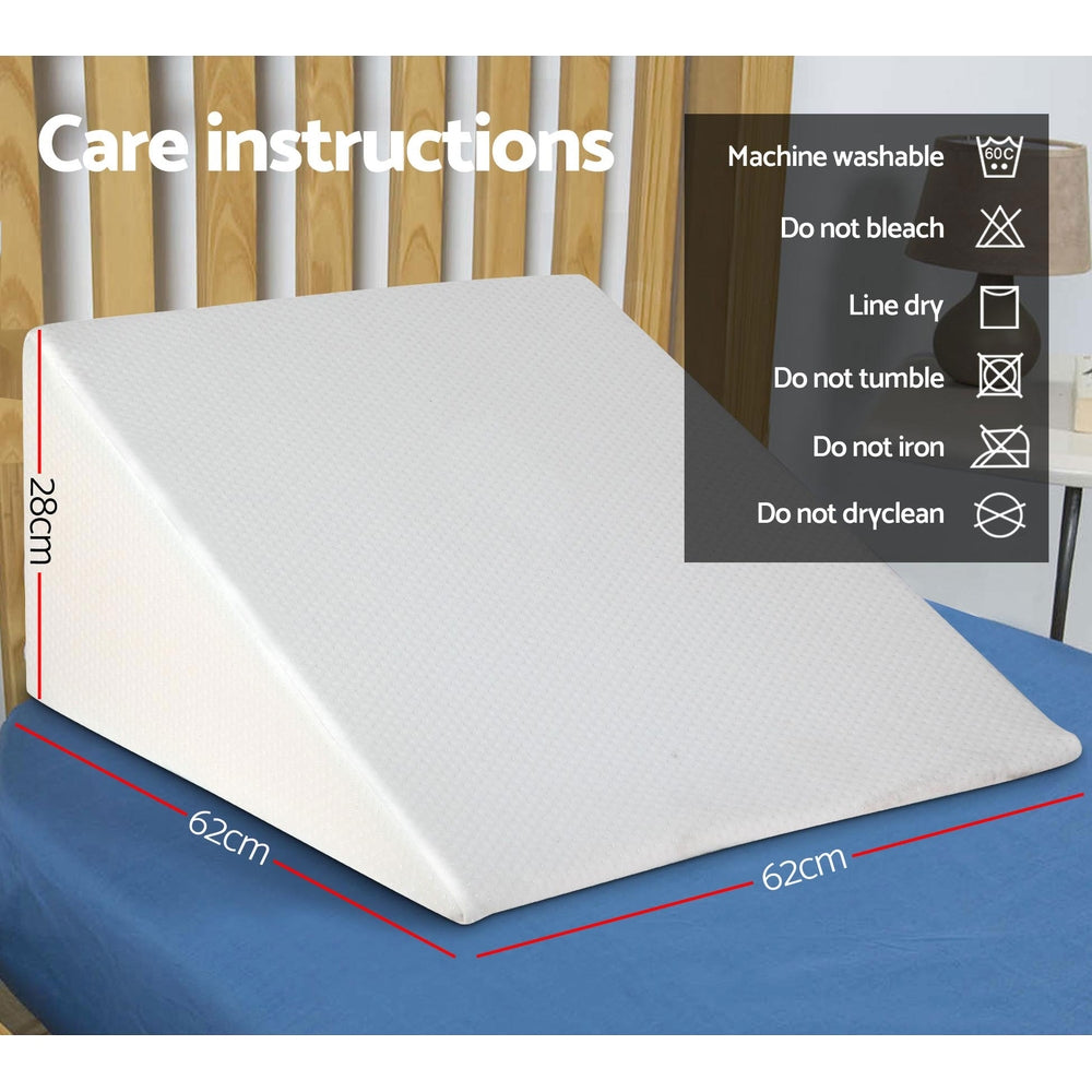 Pillows: Giselle Bedding Wedge Pillow White