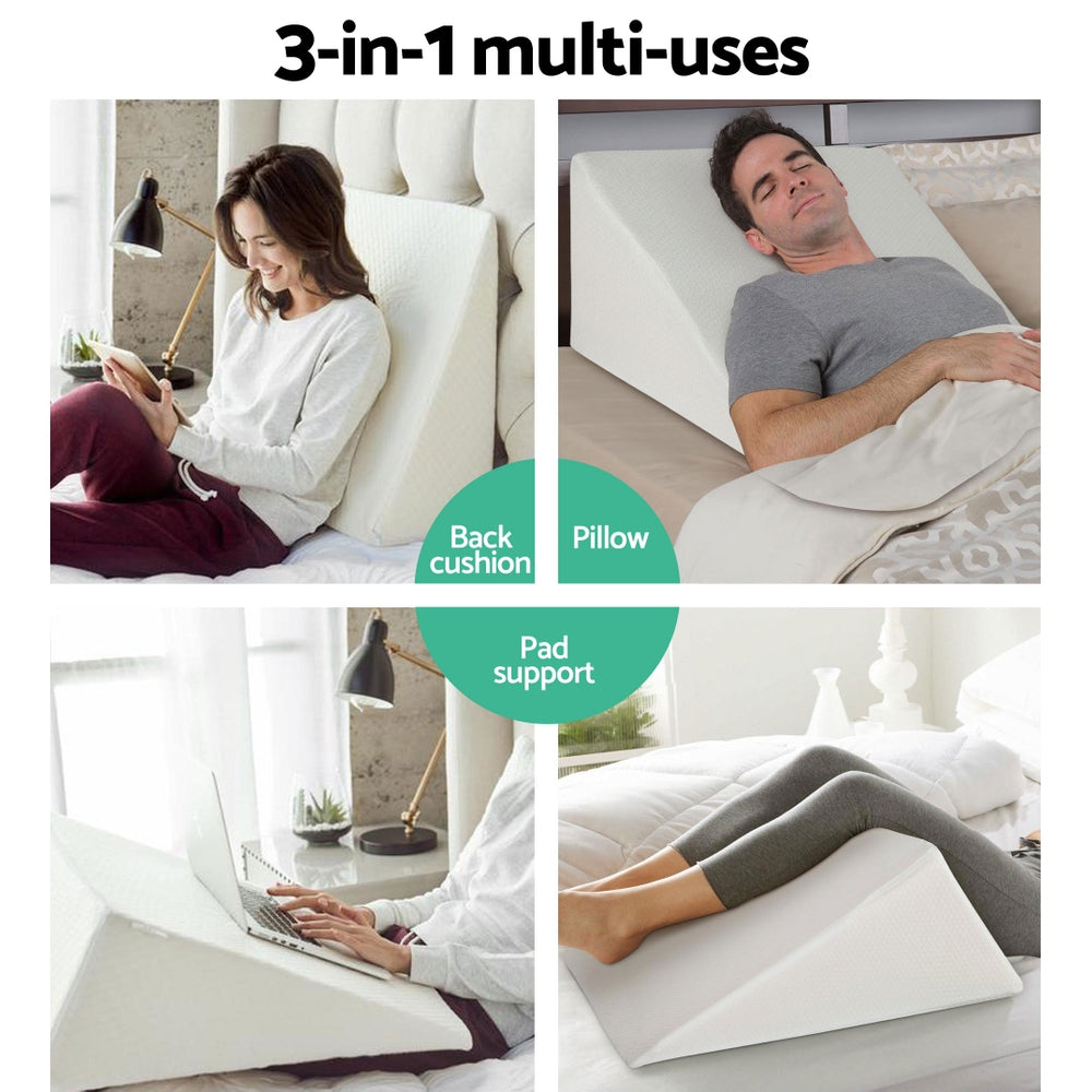 Pillows: Giselle Bedding Wedge Pillow White