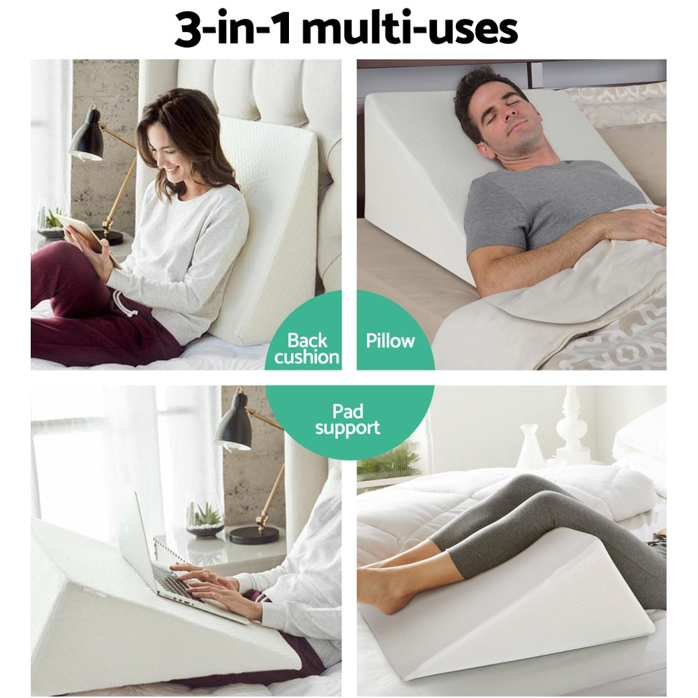 Pillows: Giselle Bedding Wedge Pillow White Twin Pack
