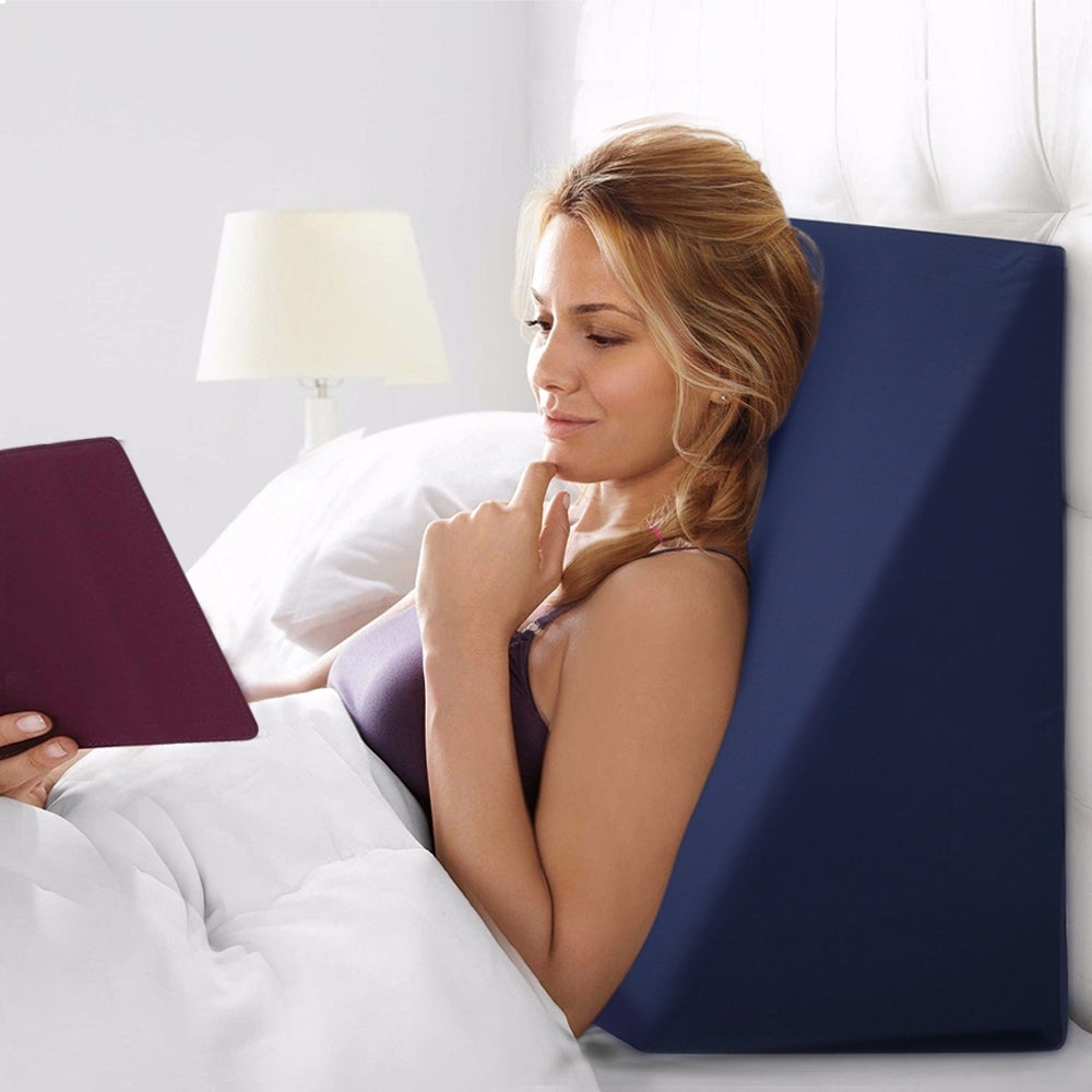 Pillows: Giselle Bedding Wedge Pillow Blue