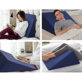 Pillows: Giselle Bedding Wedge Pillow Blue