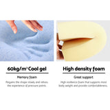 Pillows: Giselle Bedding Wedge Pillow Blue