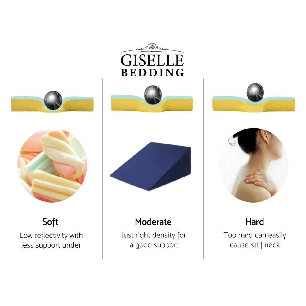 Pillows: Giselle Bedding Wedge Pillow Blue Twin Pack