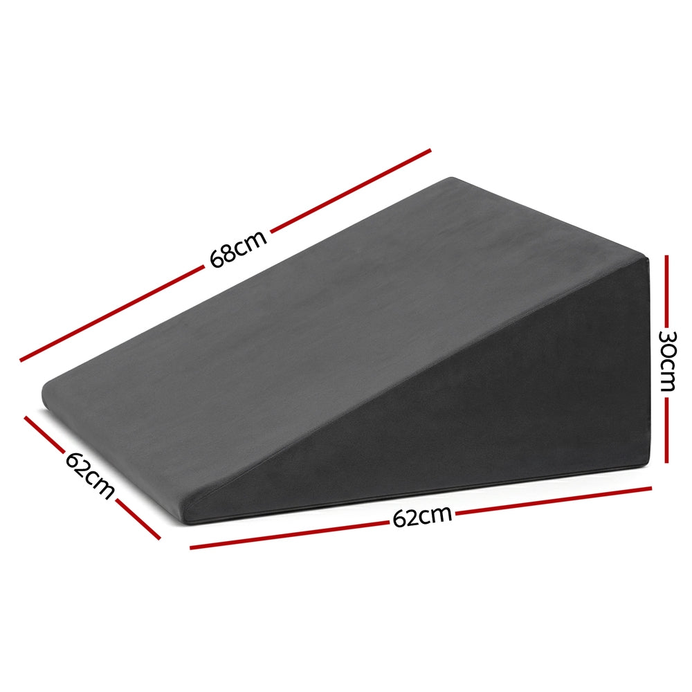 Pillows: Giselle Bedding Wedge Pillow Grey