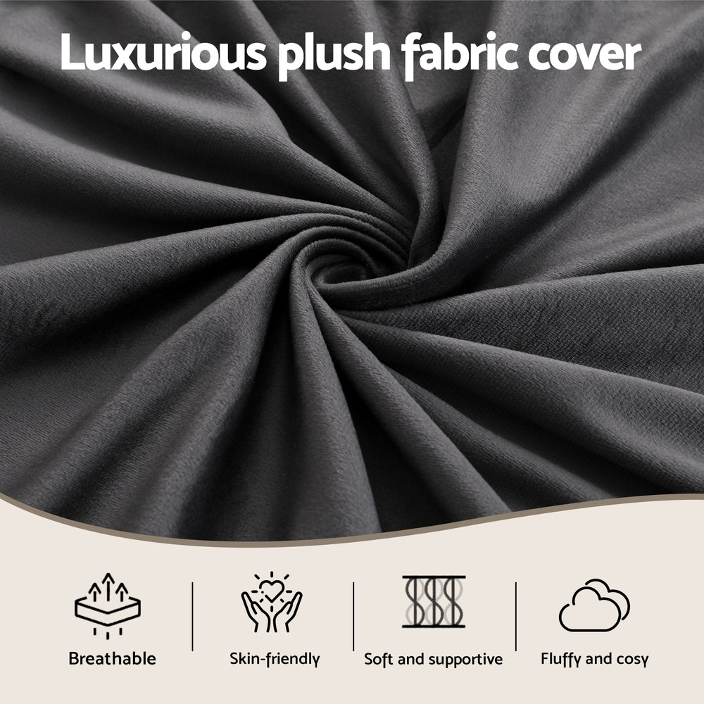 Pillows: Giselle Bedding Wedge Pillow Grey