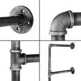 98765-Artiss Floating DIY Pipe Shelf Metal Brackets Set of 2