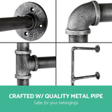 98765-Artiss Floating DIY Pipe Shelf Metal Brackets Set of 2