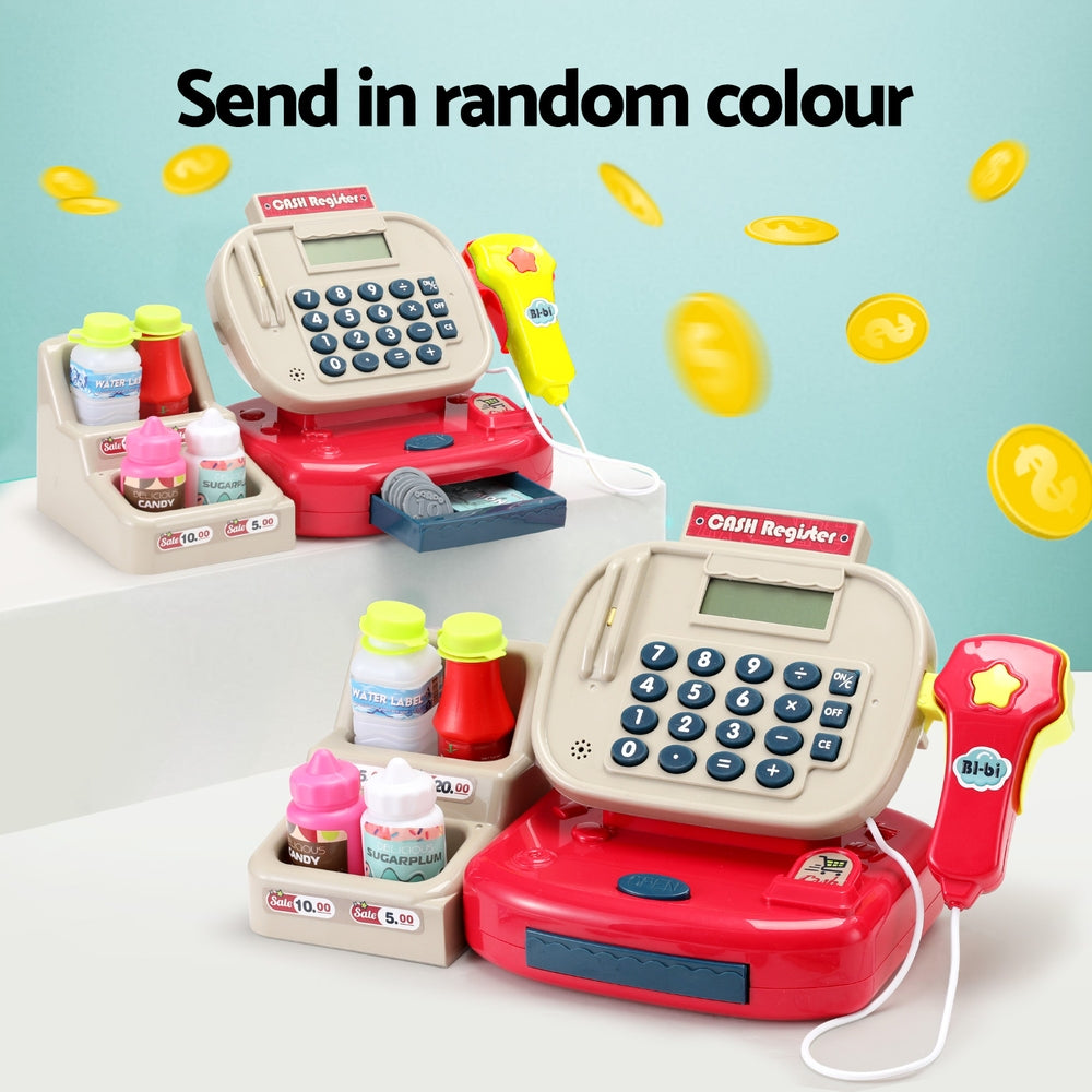 Pretend Play: Keezi Kids Cash Register Calculator Pretend Play Shops Money Checkout Toys Set
