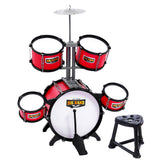Drums: Keezi Kids 7 Drum Set Junior Drums Kit Musical Play Toys Childrens Mini Big Band