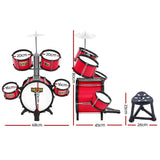 Drums: Keezi Kids 7 Drum Set Junior Drums Kit Musical Play Toys Childrens Mini Big Band