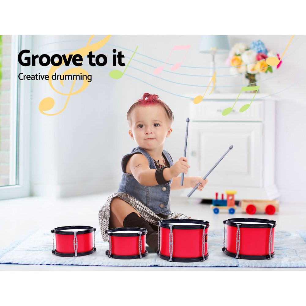 Drums: Keezi Kids 7 Drum Set Junior Drums Kit Musical Play Toys Childrens Mini Big Band