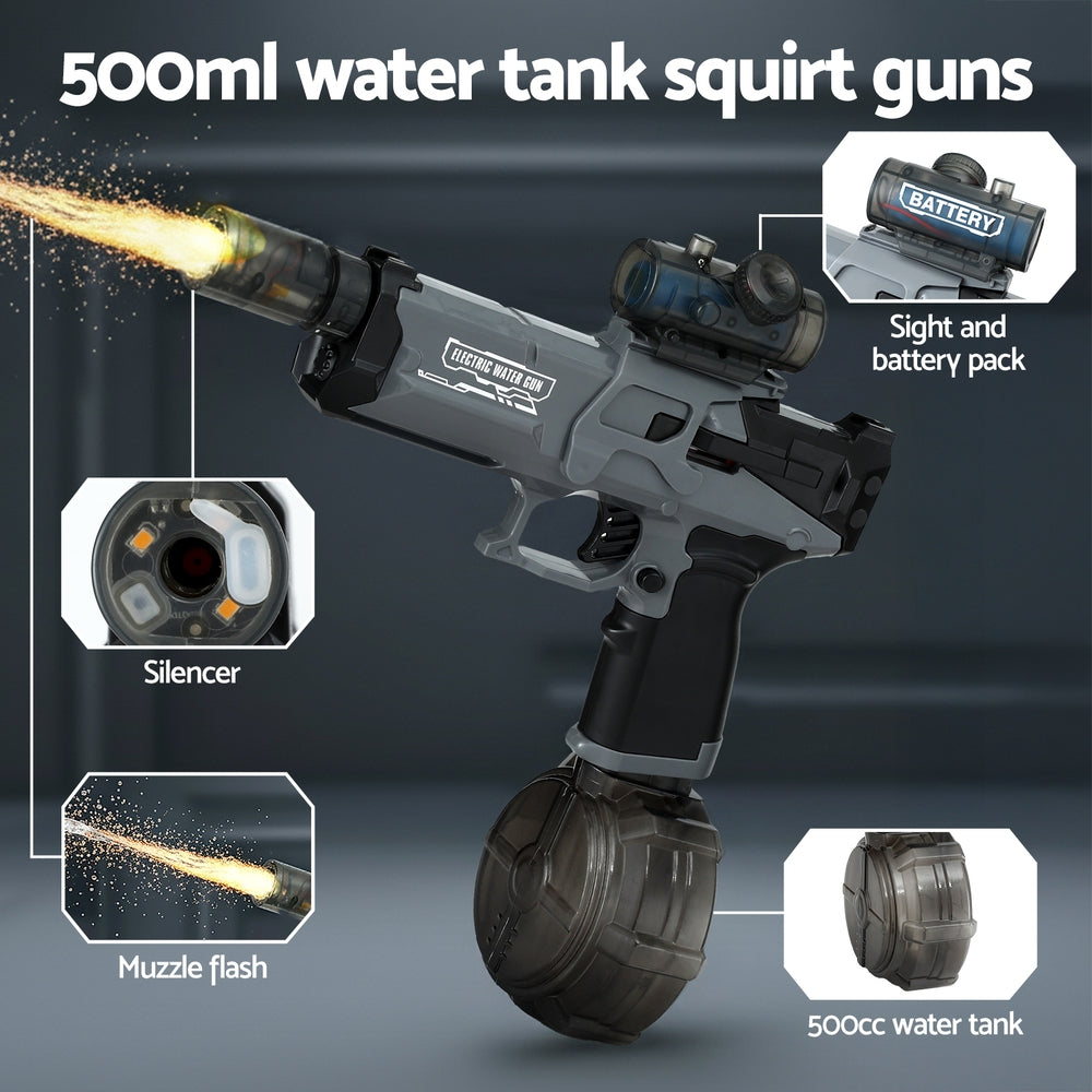 Pretend Play: Keezi Kids Adult Electric Water Gun 500ml Water Tank Light Squirt Guns Toys
