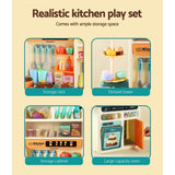 Pretend Play: Keezi Kids Kitchen Pretend Play Set Cooking Sound Steam Light Function