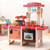 Pretend Play: Keezi Kids Kitchen Pretend Play Set Cooking Sound Steam Light Function