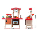 Pretend Play: Keezi Kids Kitchen Pretend Play Set Cooking Sound Steam Light Function