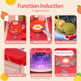 Pretend Play: Keezi Kids Kitchen Pretend Play Set Cooking Sound Steam Light Function