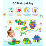 Building Toys: Keezi 100pcs Kids Magnetic Tiles Blocks Building Educational Toys Children Gift