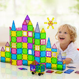 Building Toys: Keezi 100pcs Kids Magnetic Tiles Blocks Building Educational Toys Children Gift