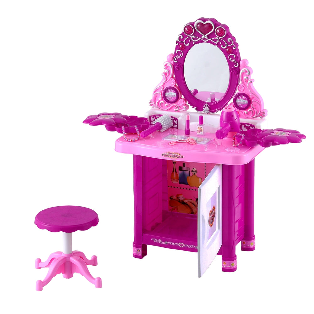 Pretend Play: Keezi Kids Pretend Makeup Play Set Dressing Table Chair Girls Toys Children