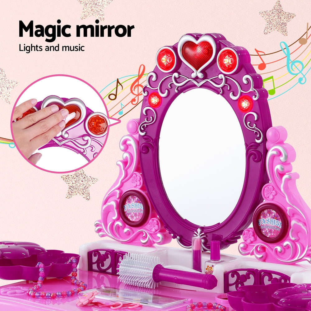 Pretend Play: Keezi Kids Pretend Makeup Play Set Dressing Table Chair Girls Toys Children