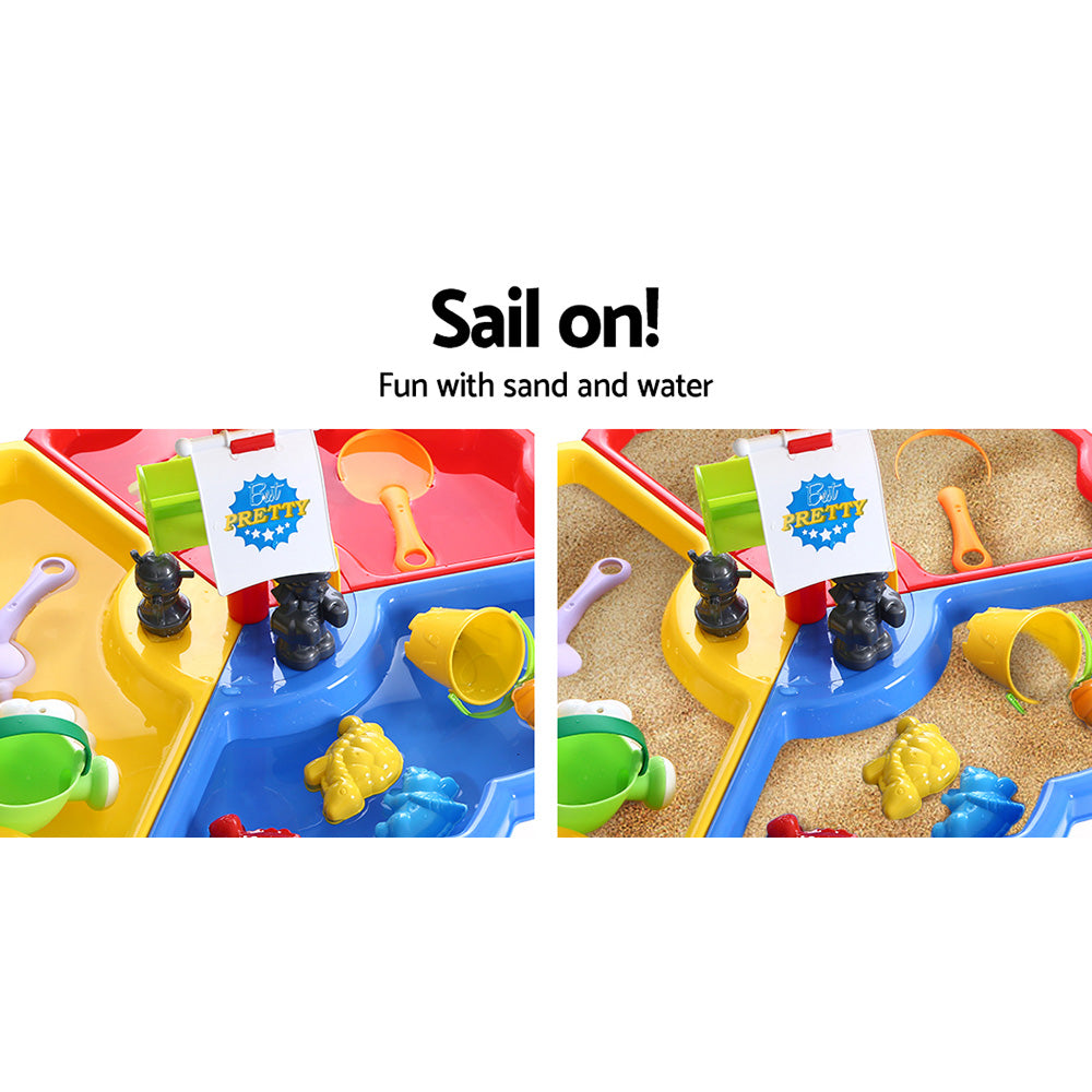 Pretend Play: Keezi Kids Sandpit Pretend Play Set Outdoor Sand Water Table Beach Toy