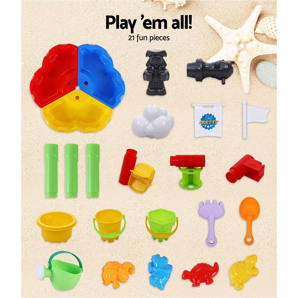 Pretend Play: Keezi Kids Sandpit Pretend Play Set Outdoor Sand Water Table Beach Toy