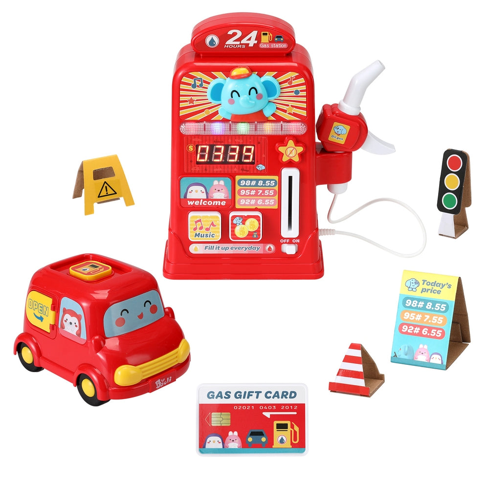 Pretend Play: Keezi Kids Gas Petrol Station Pumper Pretend Play Toys Car Music Card Playset