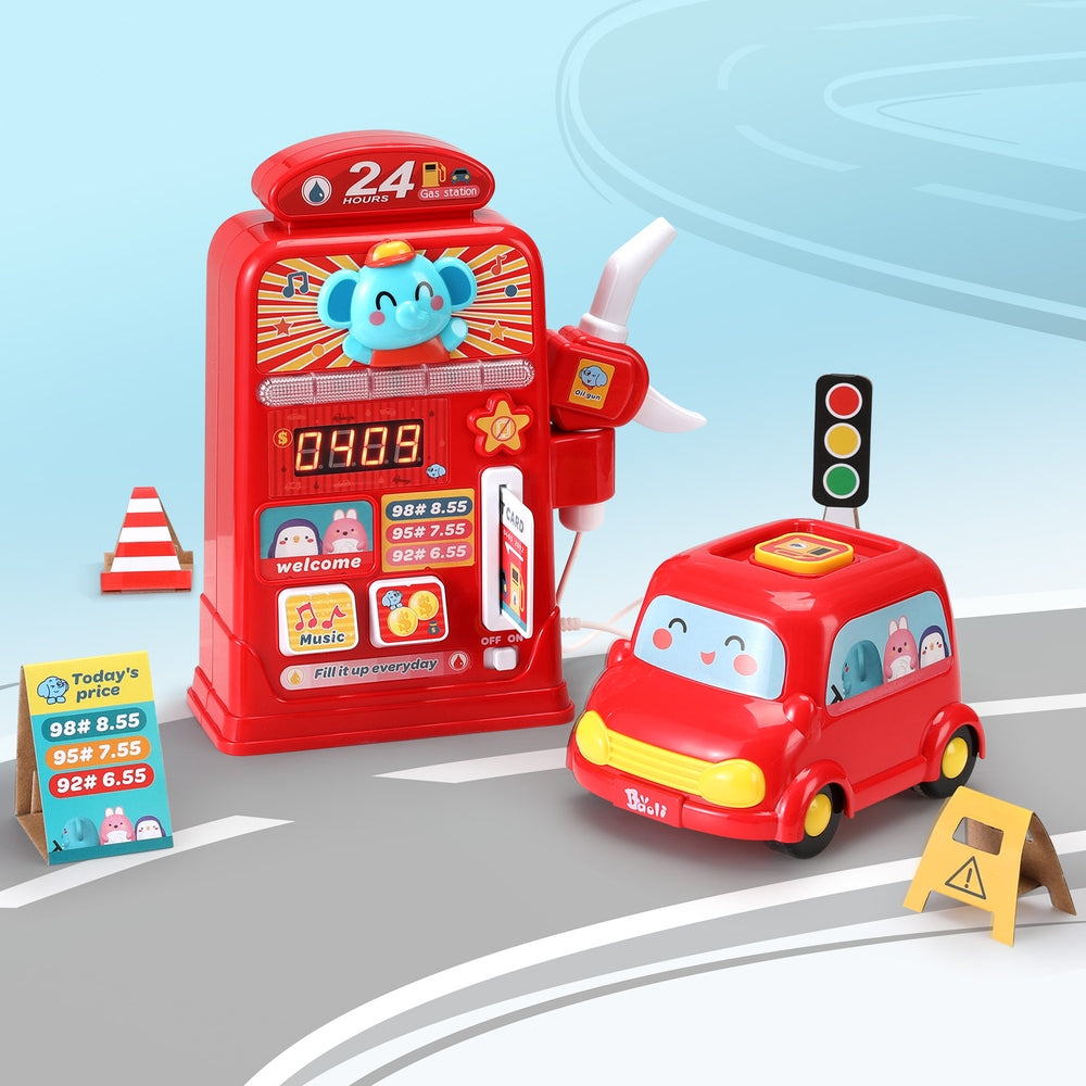 Pretend Play: Keezi Kids Gas Petrol Station Pumper Pretend Play Toys Car Music Card Playset
