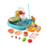 Pretend Play: Keezi Kids Pretend Play Kitchen Sink with Faucet Floating Fishing Toys Play food