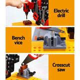 Pretend Play: Keezi Kids Pretend Workbench DIY Tools 54 Piece Children Role Play Toys Black